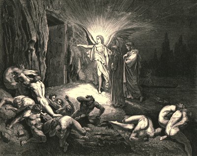 Zum Tor kam er, und mit seinem Stab berührte er es, ca. 1890 von Gustave Dore