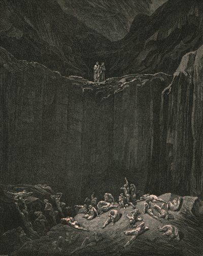 ...allumfassende Gerechtigkeit, verurteilt die Fälscher zur Strafe, ca. 1890 von Gustave Dore