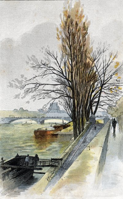 Blick auf die Solferino-Brücke vom Quai d