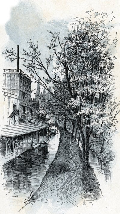 Ansicht der beiden Bievre-Flüsse vom Boulevard d