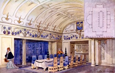 Deutscher Speisesaal, frühes 20. Jahrhundert von Gustave Halmhuber