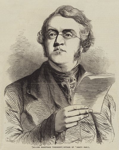 William Makepeace Thackeray, Autor von Jahrmarkt der Eitelkeit von Gustave Janet