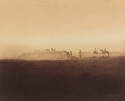 Kavalleriemanöver, Camp de Châlons, 1857 von Gustave Le Gray