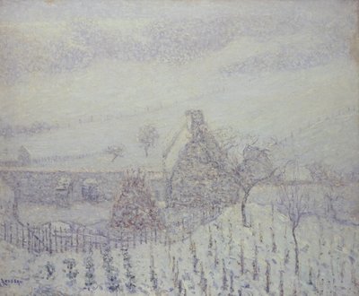 Schneesturm in Hedouville von Gustave Loiseau