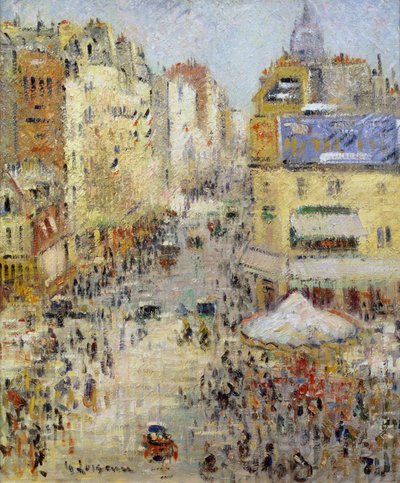 Der 14. Juli in Paris, Rue de Clignancourt, 1925 von Gustave Loiseau