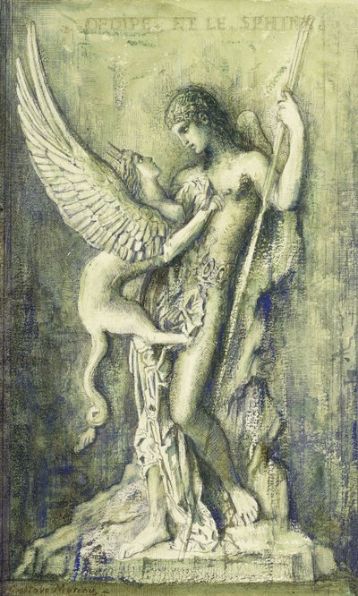 Ödipus und die Sphinx von Gustave Moreau