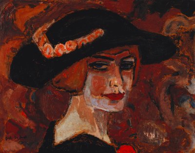Junge Frau mit Hut von Gustave de Smet