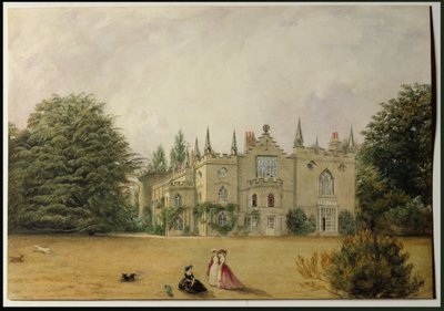 Blick auf Strawberry Hill, Middlesex vom Garten von Gustavus Ellinthorpe Sintzenich