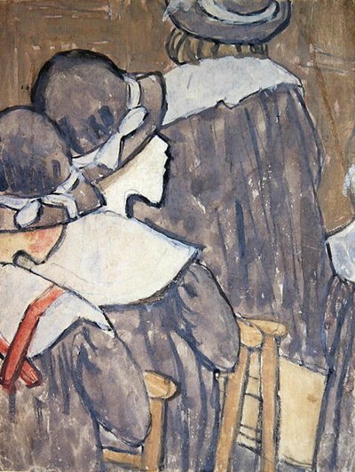 Kinder in einer Kirche von Gwen John