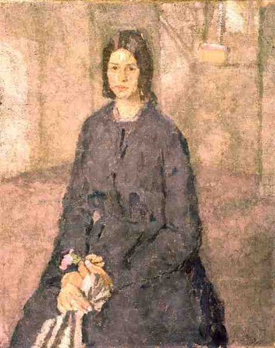 Mädchen mit einer Rose, ca. 1915-25 von Gwen John