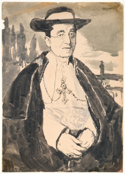 Papst Benedikt XV. von Gwen John