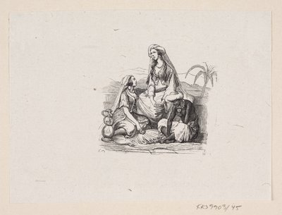 Illustration zu "Den fliegenden Koffer" in H.C. Andersen, "Märchen und Geschichten", Band 1 von H.P. Hansen