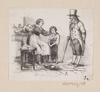 Illustration zu "Das Metall-Schwein" in H.C. Andersen, "Märchen und Geschichten", Band 1 von H.P. Hansen