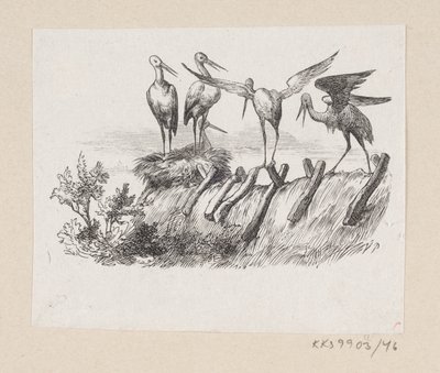 Illustration zu "Die Störche" in H.C. Andersen, "Märchen und Geschichten", Band 1 von H.P. Hansen