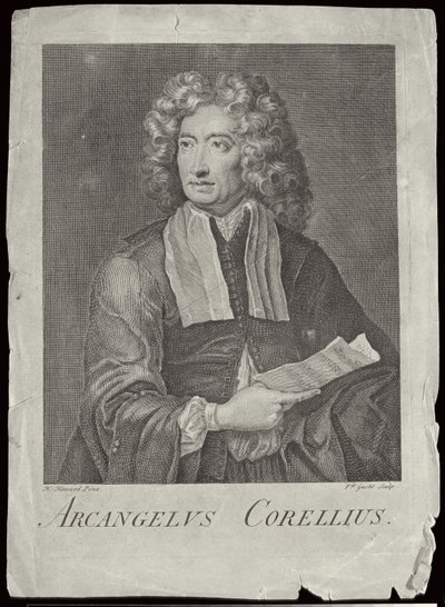 Arcangelo Corelli (1653-1713) graviert von Van der Gucht von H. Howard