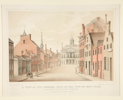 Ansicht der Federal Hall in New York von H. R. Robinson