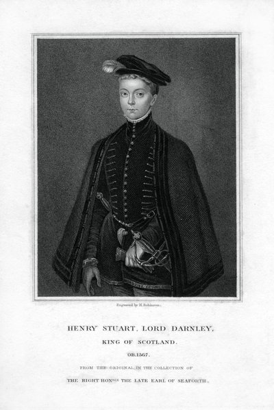 Henry Stuart, Lord Darnley, zweiter Ehemann von Maria Stuart, Königin von Schottland, 19. Jahrhundert von H. Robinson