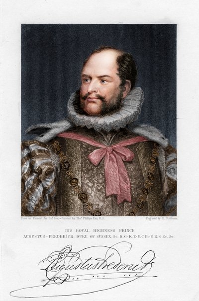 Prinz Augustus Frederick, Herzog von Sussex, 19. Jahrhundert von H. Robinson