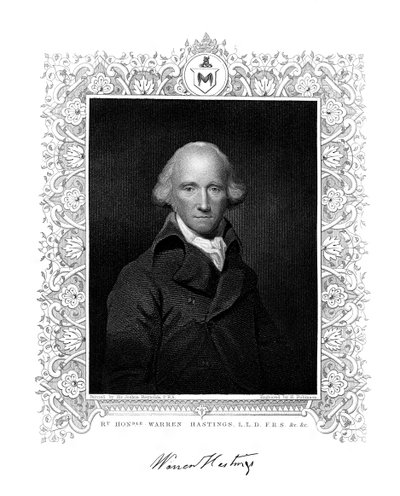 Warren Hastings, englischer Verwalter in Indien, 19. Jahrhundert von H. Robinson