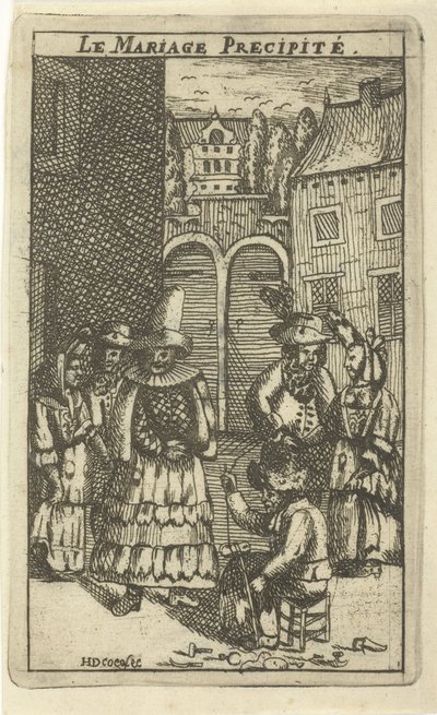 Schuster bei der Arbeit von H. de Cocq