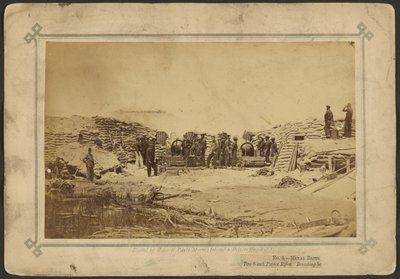 Marinebatterie, Zwei 8-Zoll-Papageiengeschütze, Brechbatterie gegen Sumter von Haas and Peale