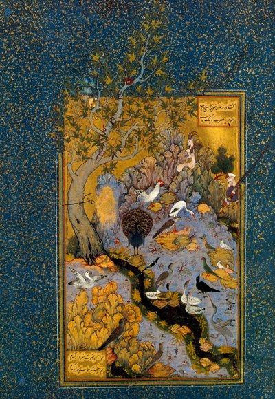 Folio aus Mantiq al-Tayr Die Sprache der Vögel, von Attar, ca. 1600 von Habib Allah