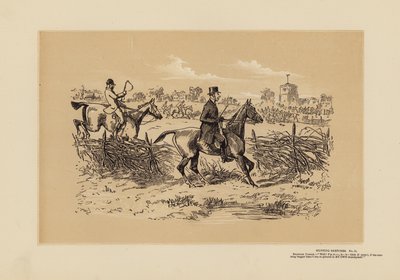 Jagdszenen, Nr. 11, Ein sportlicher Pfarrer (Gravur) von Hablot Knight (1815 92) Browne