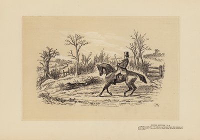 Jagdszenen, Nr. 4, Der Mann, der die Gassen ritt von Hablot Knight (1815 92) Browne