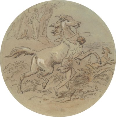 Eines von achtzehn Designs für eine Serie von Platten, die Venus und Adonis illustrieren von Hablot Knight Browne