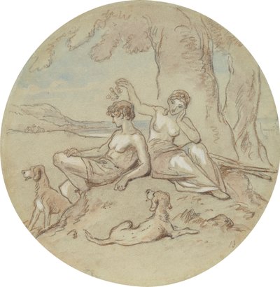 Eines von achtzehn Designs für eine Serie von Platten, die Venus und Adonis illustrieren von Hablot Knight Browne