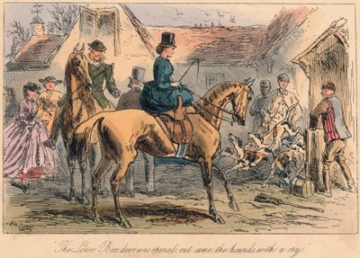 Die Liebesbox wurde geöffnet, heraus kamen die Hunde mit einem Schrei, 1865 von Hablot Knight Browne