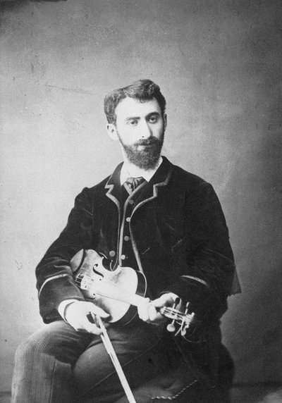 Porträt des Geigers und Komponisten Tivadar Nachéz 1859-1930 von Hamburg . Photo studio Ferdinand Braune