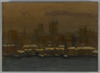 Flussufer, New York im Winter, ca. 1912 von Hamilton Easter Field