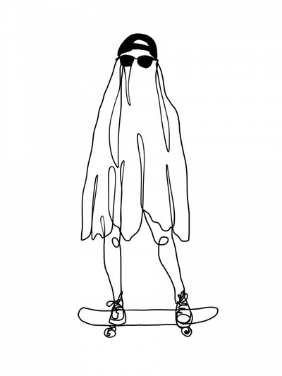 Cooler Skater-Geist von Hanna Lee Tidd