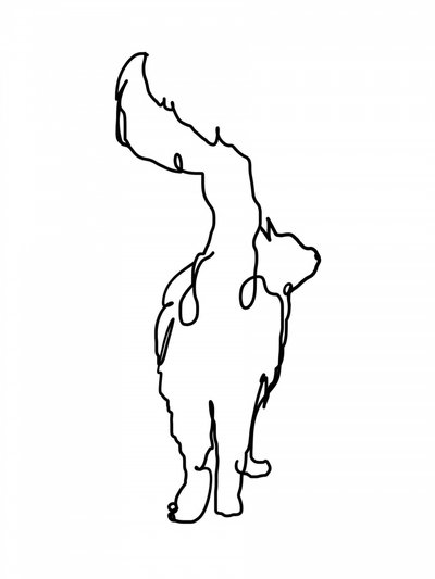 Neugierige Katze Linienkunst von Hanna Lee Tidd