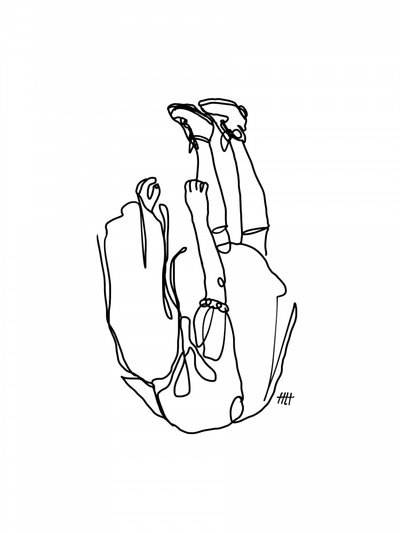 Minimalistische umgekehrte Figur von Hanna Lee Tidd