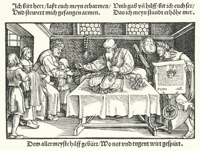 Der Wohltäter von Hans (after) Burgkmair