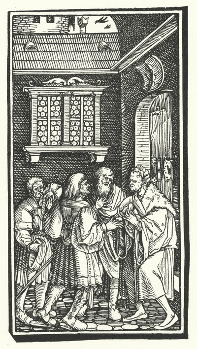 Holzschnitt aus De Remediis Utriusque Fortunae (Heilmittel für Glück und Unglück) von Petrarca (Gravur) von Hans (after) Burgkmair