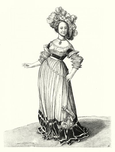 Kostüm einer Frau aus Basel von Hans (after) Holbein the Younger