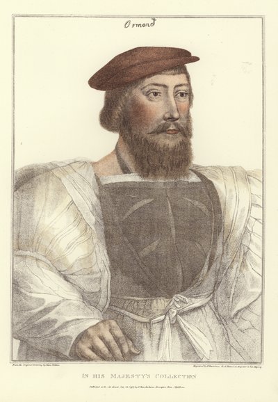 James Butler, graviert von Francesco Bartolozzi (1727-1815) (kolorierte Gravur) von Hans (after) Holbein the Younger