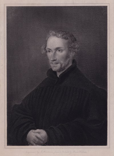 Philipp Melanchthon, deutscher protestantischer Reformator und Mitarbeiter von Martin Luther von Hans (after) Holbein the Younger