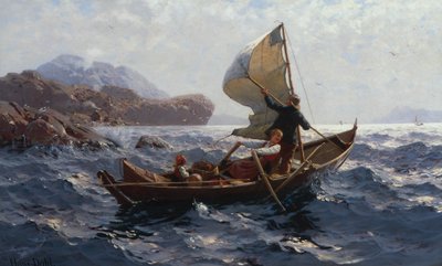 Frau, Mann und Kind in einem Oselver von Hans Andreas Dahl