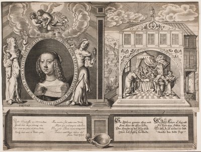 Elisabeth Thott und Szene mit der Auferweckung der Tochter des Jairus von Hans Andreas Greys