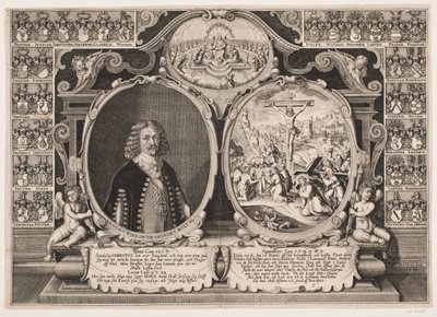 Niels Windet zu Grundet und eine Darstellung von Christus am Kreuz von Hans Andreas Greys