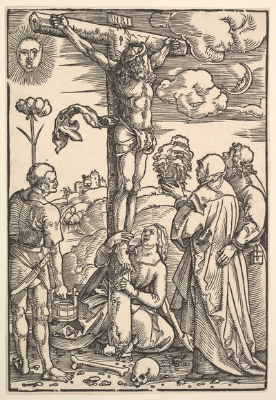 Christus am Kreuz mit der Jungfrau und den Heiligen Longinus, Maria Magdalena und Johannes, 1505 von Hans Baldung