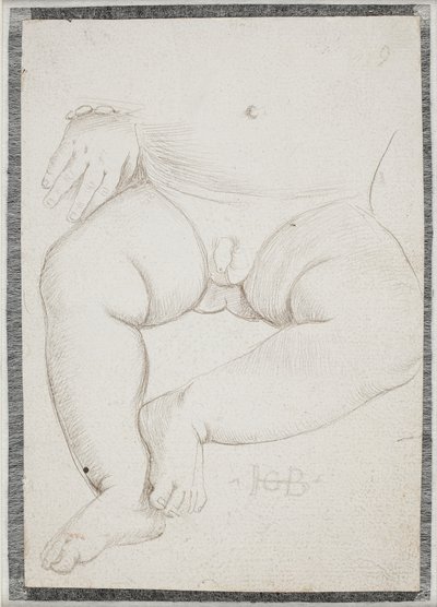 Der Bauch, Schoß, das Bein und eine Hand eines kleinen Jungen mit Armband von Hans Baldung Grien