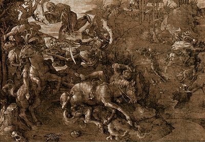 Schlacht der Ritter mit dem Tod von Hans Baldung Grien