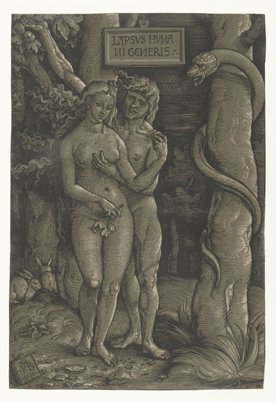 Versuchung von Adam und Eva im Paradies Sündenfall Lapsvs Hvmani Generis von Hans Baldung Grien