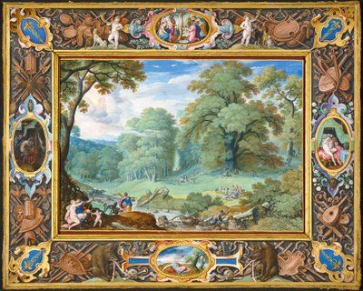 Landschaft mit der Geschichte von Venus und Adonis von Hans Bol