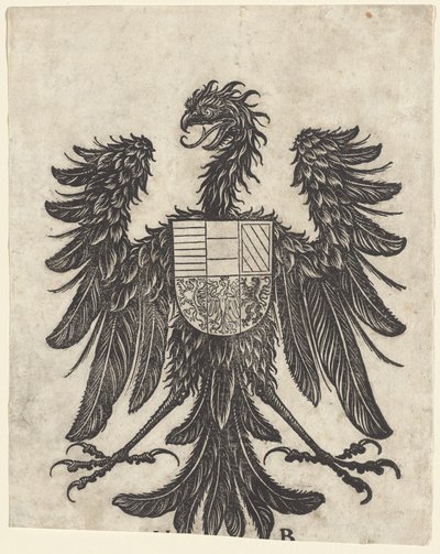 Wappen mit einem einzelnen Adler von Hans Burgkmair I